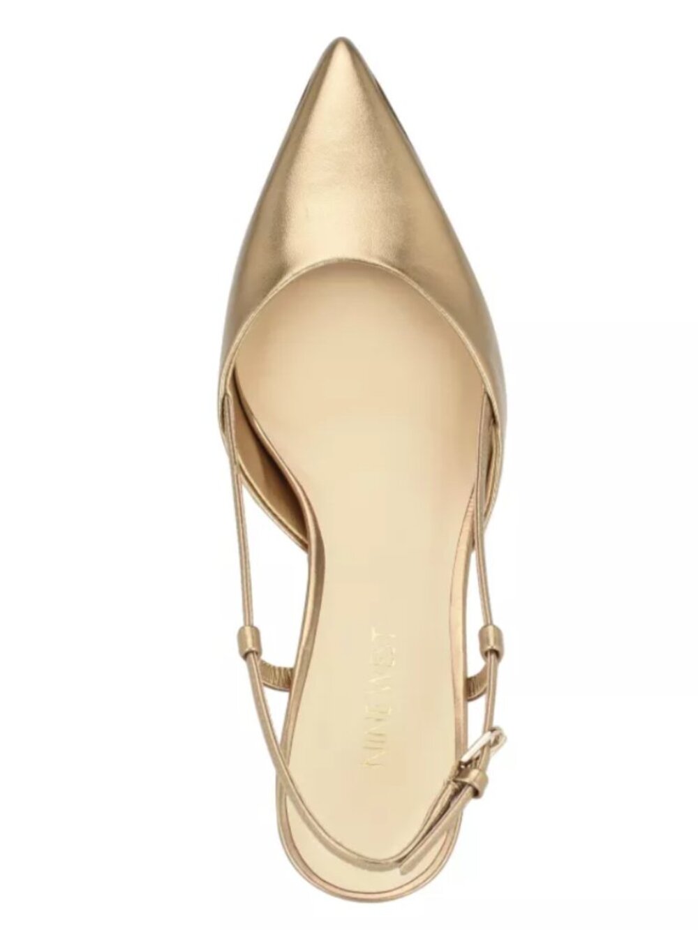 Nine West Rowen Kitten Heel Pointy Toe Slingback Dress Pumps SZ 8